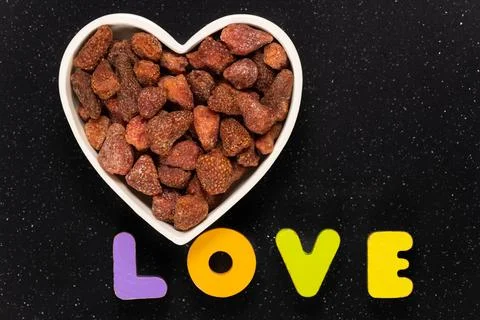 Dried Strawberries Background Texture Stock Photos