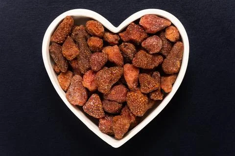 Dried Strawberries Background Texture Stock Photos