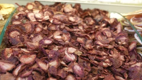 Dried strawberries video Stock Footage 204816255