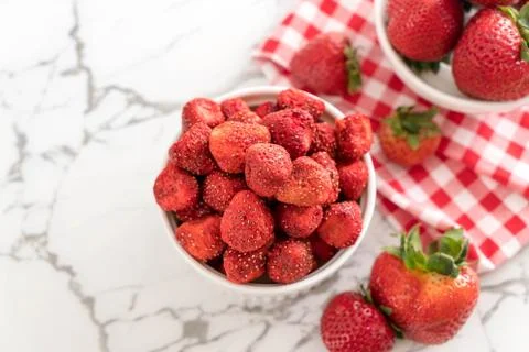 Dried strawberry snack Stock Photos