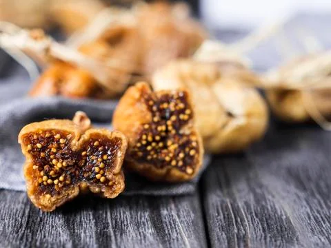 Dried sweet figs Stock Photos
