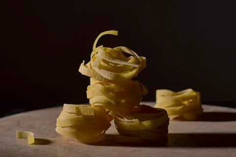 Dried tagliatelle Foto stock