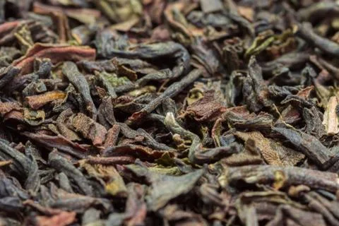 Dried tea leaves, macro Stock Photos