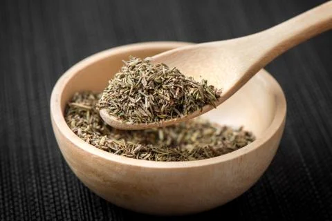 Dried thyme herb Stock Photos