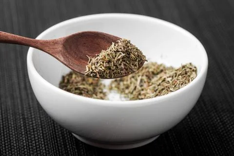 Dried thyme herb Stock Photos