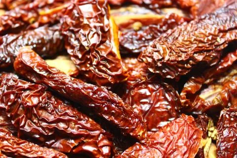 Dried tomato slices Stock Photos