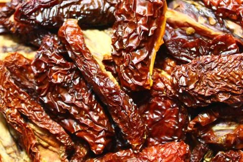 Dried tomato slices Stock Photos