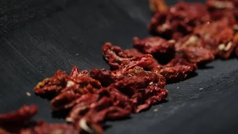 Dried Tomatoes are Separated and Cleaned1 Video stock 294079919
