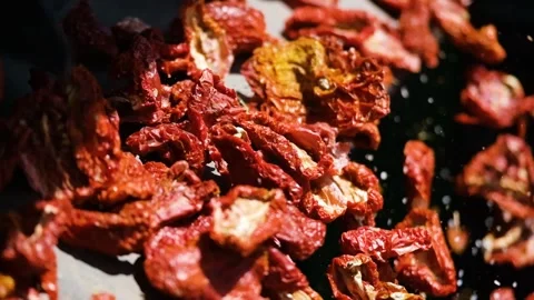 Dried Tomatoes are Separated and Cleaned10 Stock Footage 294080047