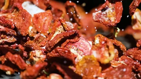 Dried Tomatoes are Separated and Cleaned12 Stock Footage 294080224