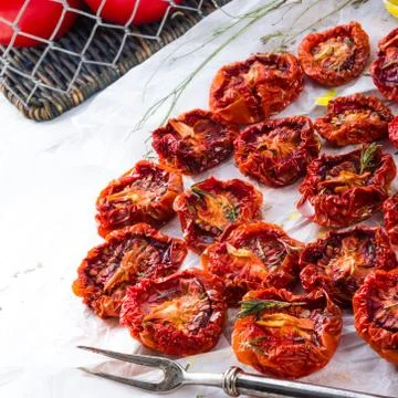 Dried tomatoes Stock Photos