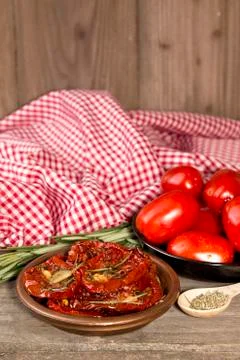 Dried tomatoes Stock Photos