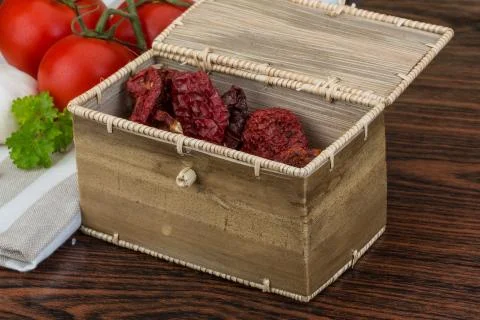 Dried tomtoes Stock Photos