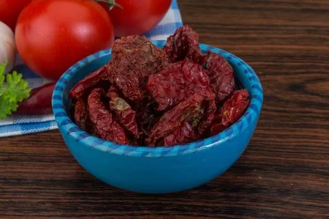 Dried tomtoes Stock Photos