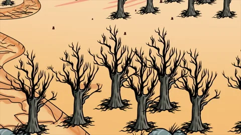 Dried Trees with Thirst Stock Footage 232189891