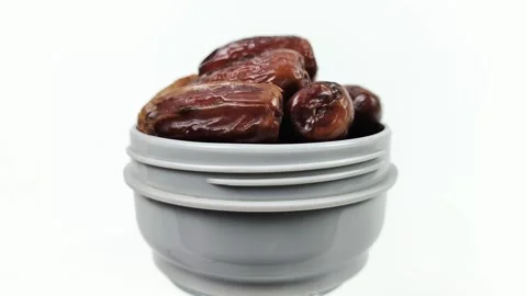 Dried tropical dates are a fresh and organic food. They are a great choice .. Stock Footage 334553997
