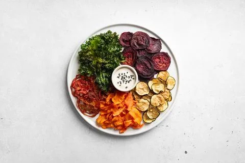 Dried vegetables chips Stock Photos