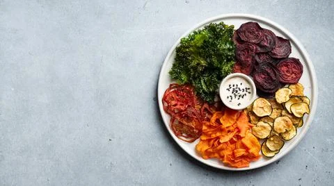 Dried vegetables chips Stock Photos