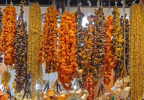 Dried Vegetables at Strings 스톡 사진
