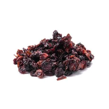 Dried viburnum berries. White background. Isolated. Close-up. Stock Photos