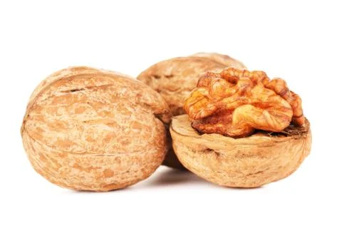 Dried Walnuts Isolated Stock Photos
