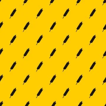 Dried wheat ear pattern vector 스톡 일러스트