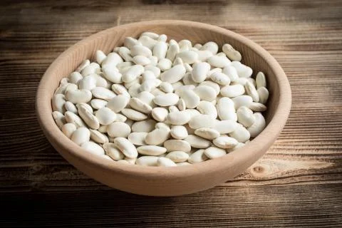 Dried white bean. Stock Photos
