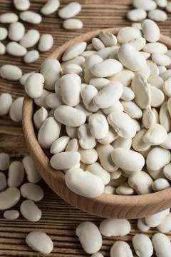 Dried white bean. Stock Photos