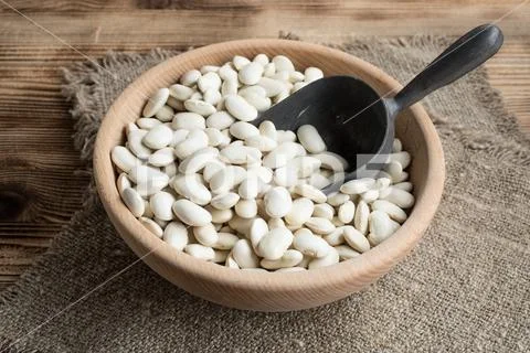 Dried white bean. Stock Photos