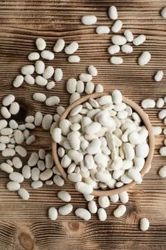 Dried white bean. Stock Photos