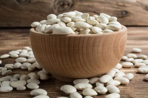 Dried white bean. Stock Photos
