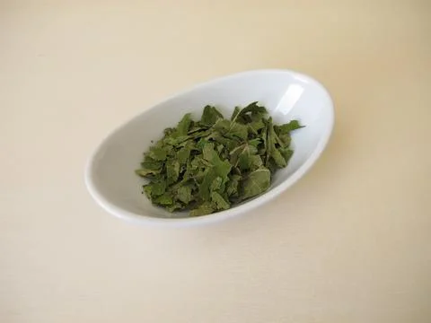 Dried white mulberry leaves Foto stock