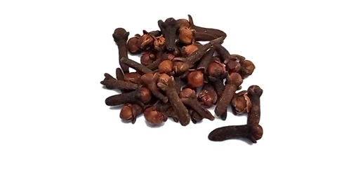 Dried whole cloves on white background Stock Footage 322712972