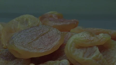 Dried yellow apricots Stock Footage 81271397