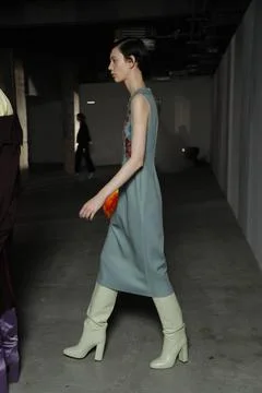  Dries van Noten backstage at Paris Fashion Week Autumn Winter 2019 Dries ... 스톡 사진