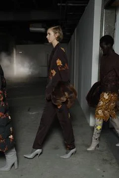  Dries van Noten backstage at Paris Fashion Week Autumn Winter 2019 Dries ... 스톡 사진