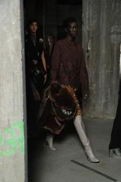  Dries van Noten backstage at Paris Fashion Week Autumn Winter 2019 Dries ... 스톡 사진