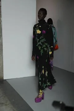  Dries van Noten backstage at Paris Fashion Week Autumn Winter 2019 Dries ... Stock Photos