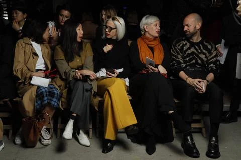  Dries van Noten front row at Paris Fashion Week Autumn Winter 2019 Dries ... 스톡 사진
