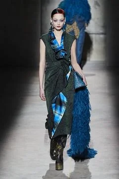  Dries Van Noten RTW Fall 2020 at Paris fashion Week Dries Van Noten RTW F... Stock Photos