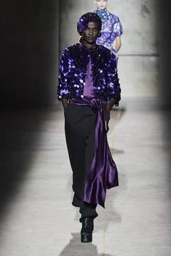  Dries Van Noten RTW Fall 2020 at Paris fashion Week Dries Van Noten RTW F... 库存照片