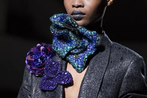  Dries Van Noten RTW Fall 2020 at Paris fashion Week Dries Van Noten RTW F... 스톡 사진