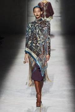  Dries Van Noten RTW Fall 2020 at Paris fashion Week Dries Van Noten RTW F... 스톡 사진