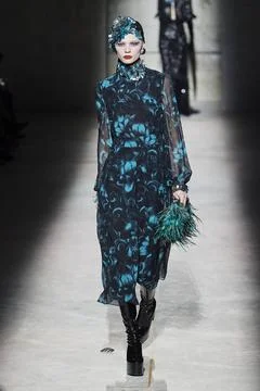  Dries Van Noten RTW Fall 2020 at Paris fashion Week Dries Van Noten RTW F... Stock Photos