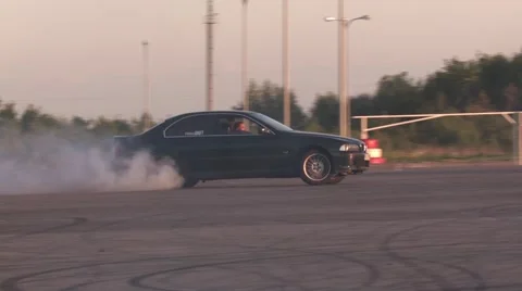 Drift in the arena by car Video stock 64168681