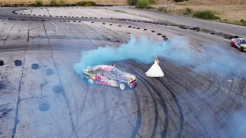 Drift around bride 1 Vídeo Stock 240298980
