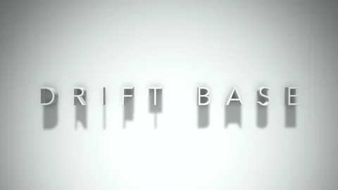 Drift base 3D title animation with shadows on a white background Stock Footage 297514863