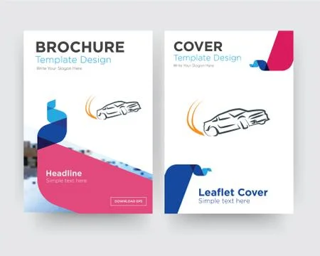 Drift brochure flyer design template Free Stock Illustration