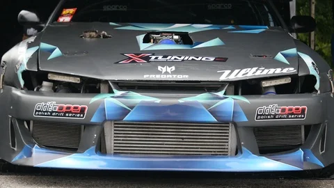 Drift car close-up Stock Footage 101712561