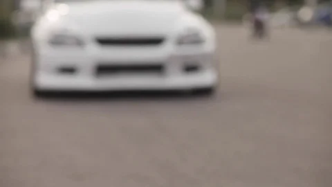 Drift car comes to the start (street racing) Stock Footage 83933638